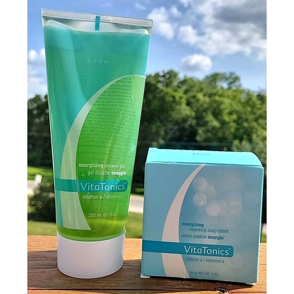 Avon VitaTonics Lot of (2) Shower Gel and Bar Soap NOS Discontinued - Picture 1 of 7